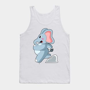 Elephant as Runner Tank Top